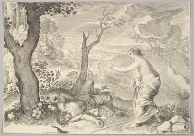Tod des Adonis von Claude Mellan