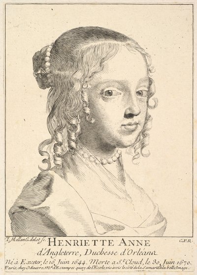 Henriette-Anne von England, Herzogin von Orléans von Claude Mellan
