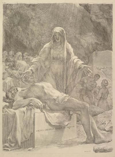 Die Beweinung, 1683 von Claude Mellan
