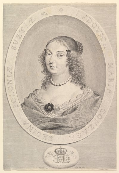 Ludovica Maria Gonzaga, Königin von Polen, 1645 von Claude Mellan