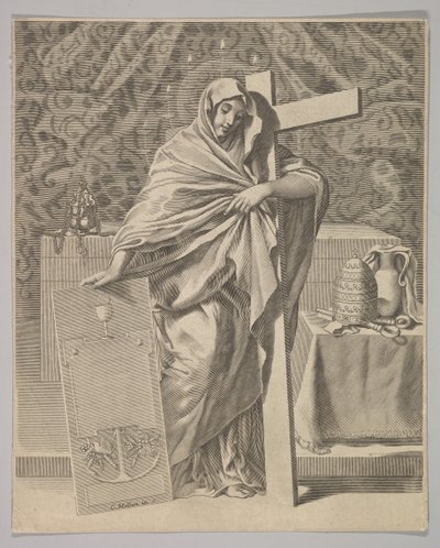 Personifikation des Glaubens, 1642 von Claude Mellan