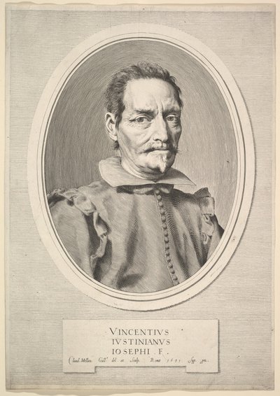 Porträt von Vicenzo Giustiniani, 1631 von Claude Mellan