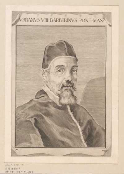Porträt von Urban VIII von Claude Mellan
