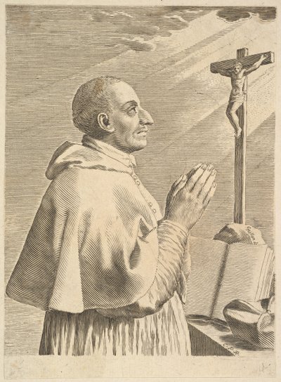 Heiliger Karl Borromäus von Claude Mellan