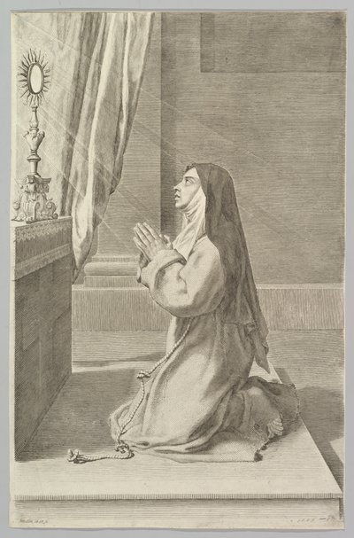 St. Klara, 1667 von Claude Mellan