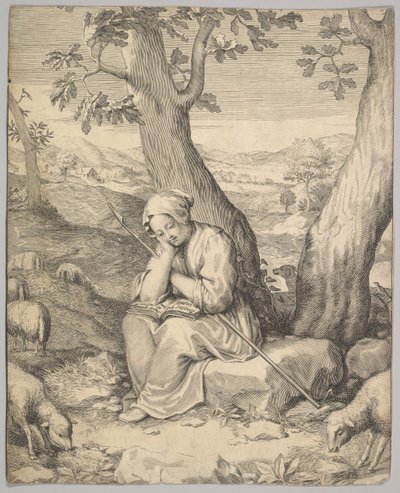 Heilige Genoveva von Claude Mellan