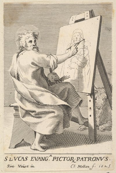 St. Lukas malt die Jungfrau, 1625 von Claude Mellan