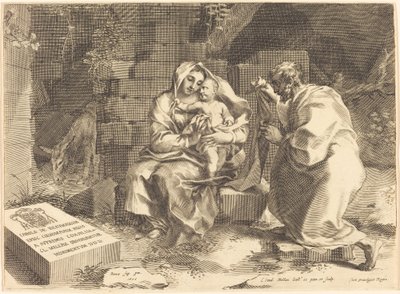 Die Heilige Familie von Claude Mellan
