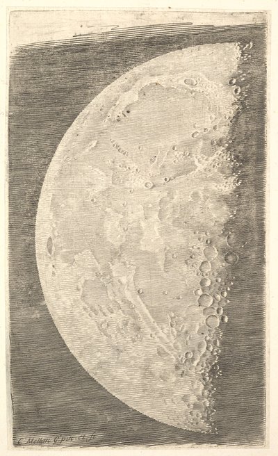 Der Mond im letzten Viertel von Claude Mellan