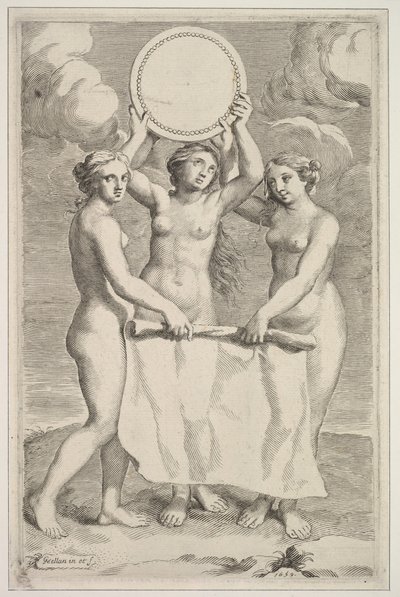 Die drei Grazien, 1659 von Claude Mellan