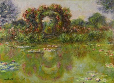 Bassin aux Nymphéas, les Rosiers, 1913 von Claude Monet