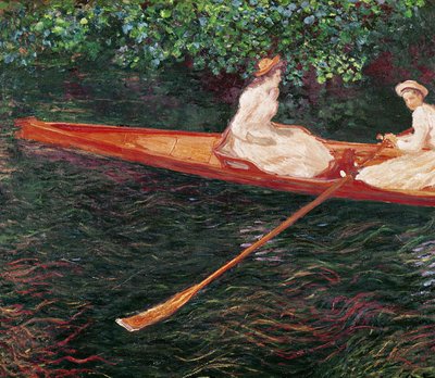 Bootsfahrt auf dem Fluss Epte, ca. 1889-1890 von Claude Monet