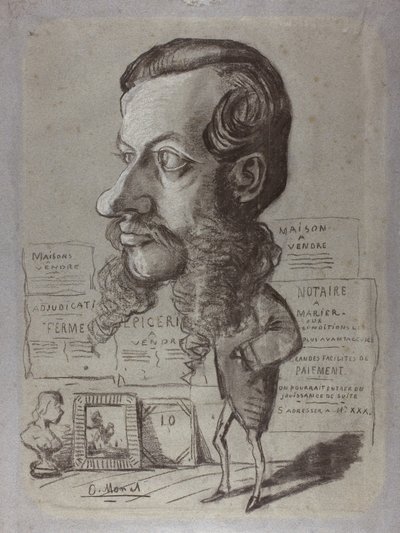 Karikatur von Léon Manchon, ca. 1858 von Claude Monet