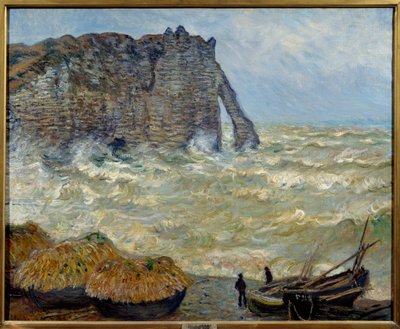 Klippe bei Etretat von Claude Monet