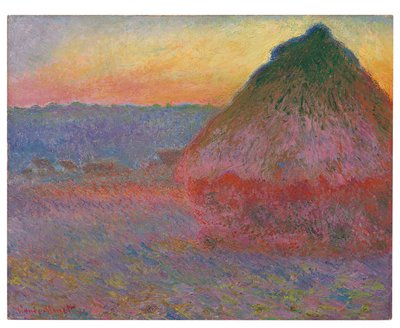 Heuhaufen, Rosa und Blaue Eindrücke, 1891 von Claude Monet