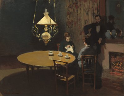 Innenraum, nach dem Abendessen, 1868-1869 von Claude Monet