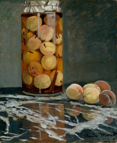 Pfirsichglas, ca. 1866 von Claude Monet