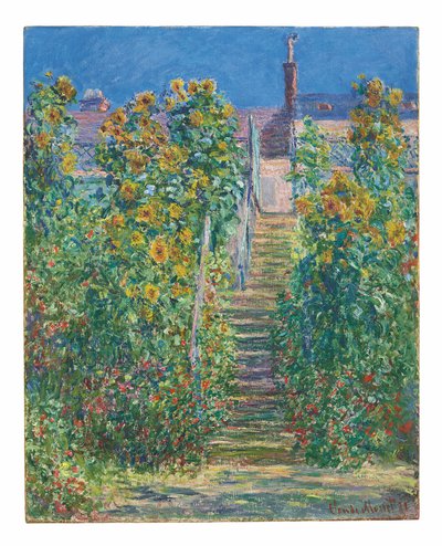 Die Treppe in Vétheuil von Claude Monet