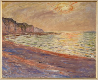 Der Strand von Pourville bei Sonnenuntergang von Claude Monet