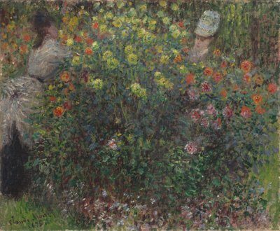 Damen in Blumen, 1875 von Claude Monet