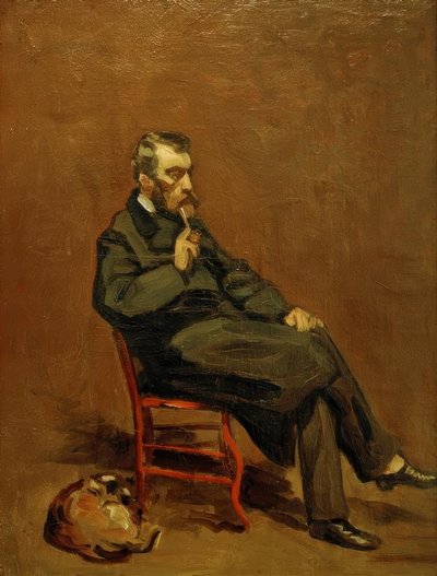 Mann mit Pfeife von Claude Monet
