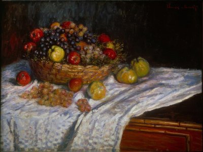 Stillleben: Trauben und Äpfel von Claude Monet