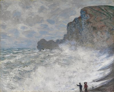 Rauhes Wetter in Étretat von Claude Monet