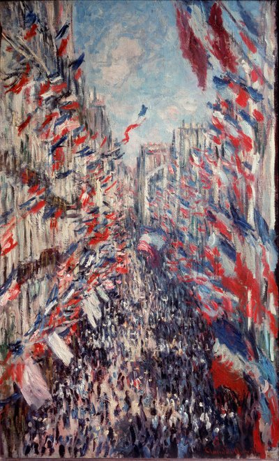 Rue Montorgueil in Paris von Claude Monet