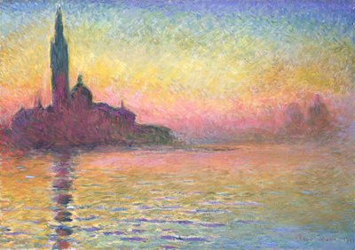 San Giorgio Maggiore bei Dämmerung von Claude Monet