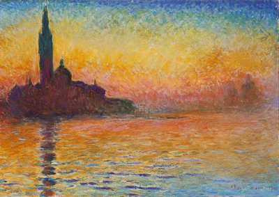 San Giorgio Maggiore bei Dämmerung von Claude Monet