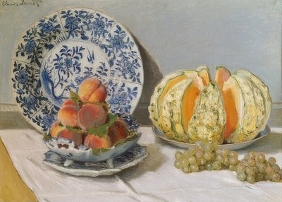 Stillleben mit Melone. 1872 von Claude Monet