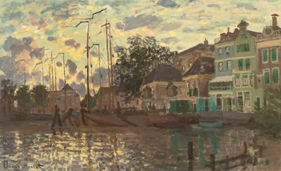 Der Damm in Zaandam, Abend von Claude Monet