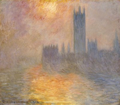 Die Häuser des Parlaments, Sonnenuntergang, 1904 von Claude Monet