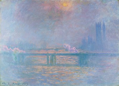 Die Themse mit der Charing Cross Bridge von Claude Monet