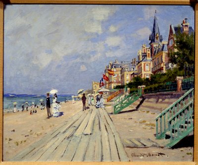 Strand von Trouville. Gemälde von Claude Monet (1840-1926) von Claude Monet