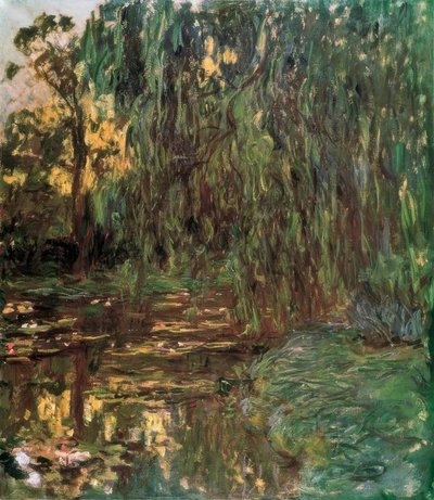 Blick auf das Seerosenteich mit Weide von Claude Monet