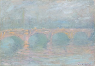 Waterloo-Brücke, London, bei Sonnenuntergang von Claude Monet