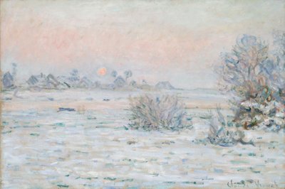 Wintersonne in Lavacourt von Claude Monet