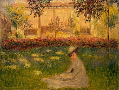 Frau im Garten von Claude Monet