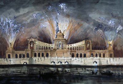 Feuerwerk, ca. 1800-1850 (Zeichnung) von Claude Ruggieri