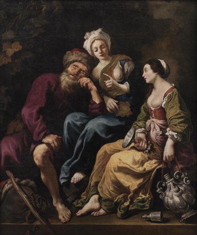 Lot und seine Töchter von Claude Vignon