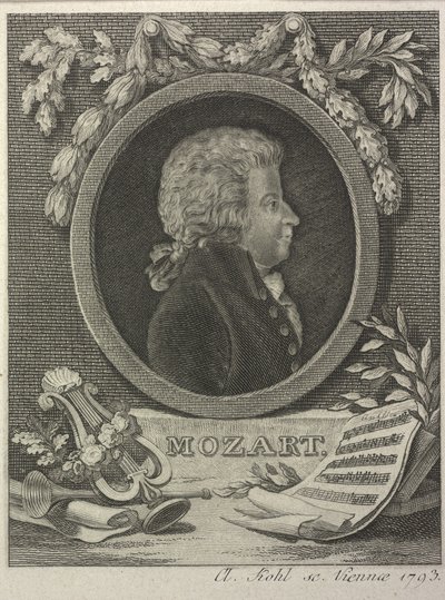 Wolfgang Amadeus Mozart, 1793 von Clemens Kohl