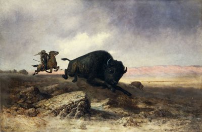 Büffeljagd von Colin Campbell Cooper