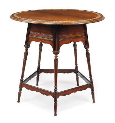Viktorianischer runder Tisch, ca. 1870 von Collinson and Lock