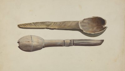 Geschnitzter Holzlöffel von Conrado Barrio
