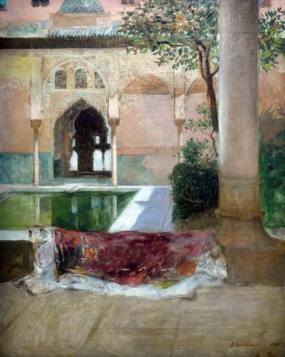 Hof der Alhambra von Granada, 1880 von Constant