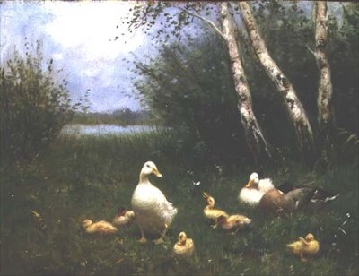 Enten mit Entenküken von Constant Artz
