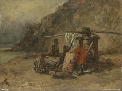 Strandansicht mit Winden von Constant Troyon