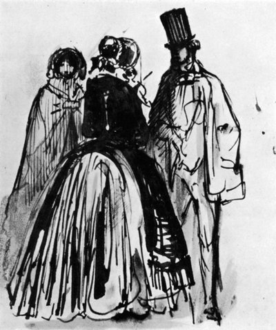 Gespräch, 19. Jahrhundert von Constantin Guys