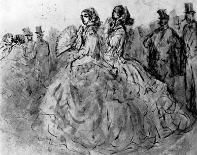 Promenade, 19. Jahrhundert von Constantin Guys